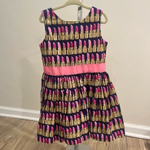 Little loaves & fishies lipstick print dress